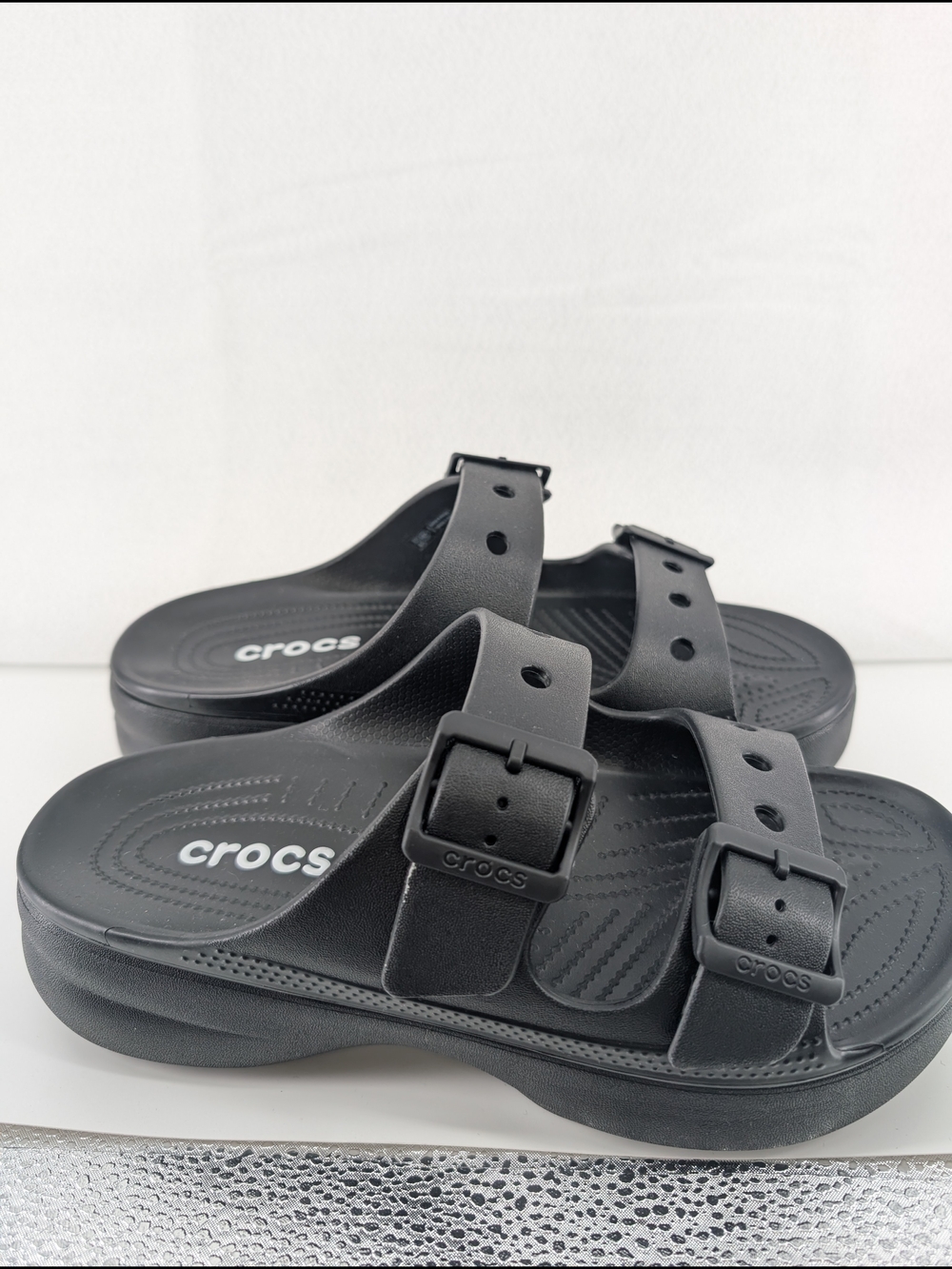Crocs Saturday Sandal, showcasing its signature two-strap adjustable Strap